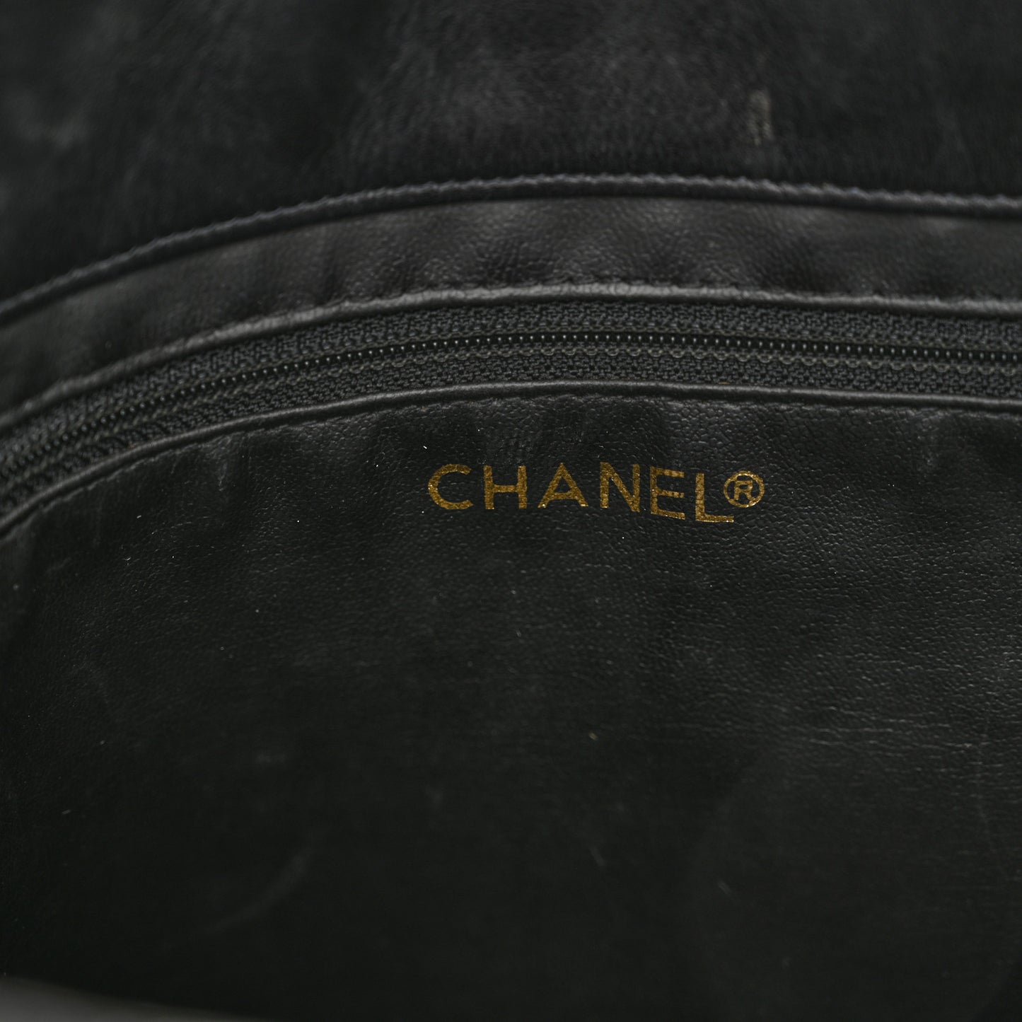Lambskin Quilted Shopping Tote Black
