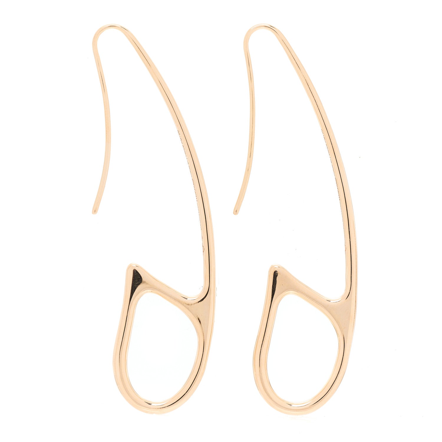 Hermes 18K Rose Gold Chaine D'Ancre Punk Earrings 2 of 3