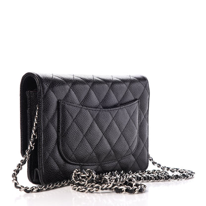 Chanel Caviar Quilted Wallet On Chain WOC Black 3 of 9