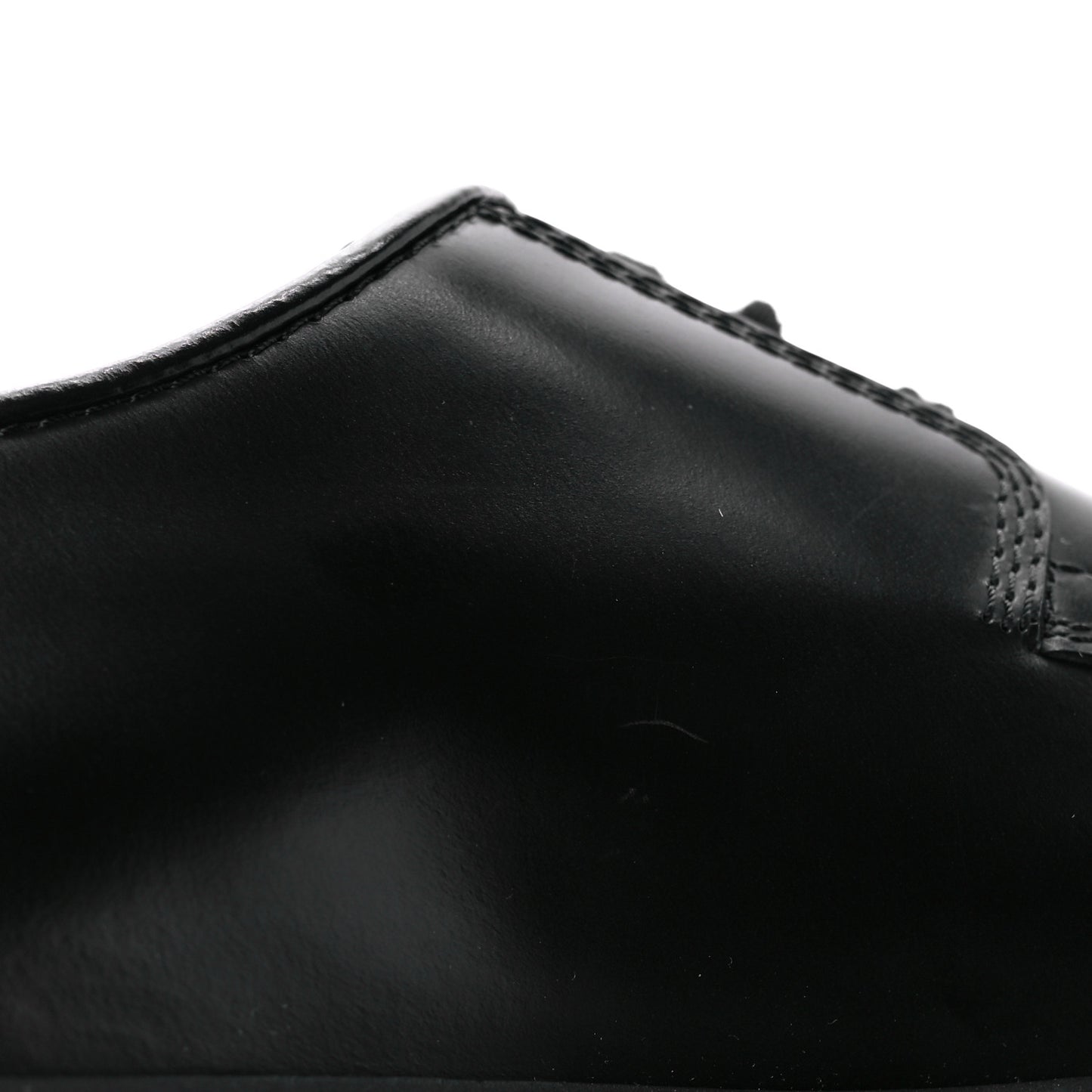 Calfskin Platform Derby Shoes 38 Black