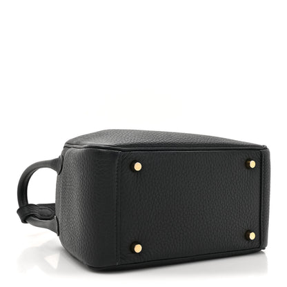 Hermes Taurillon Clemence Mini Lindy 20 Black 4 of 13
