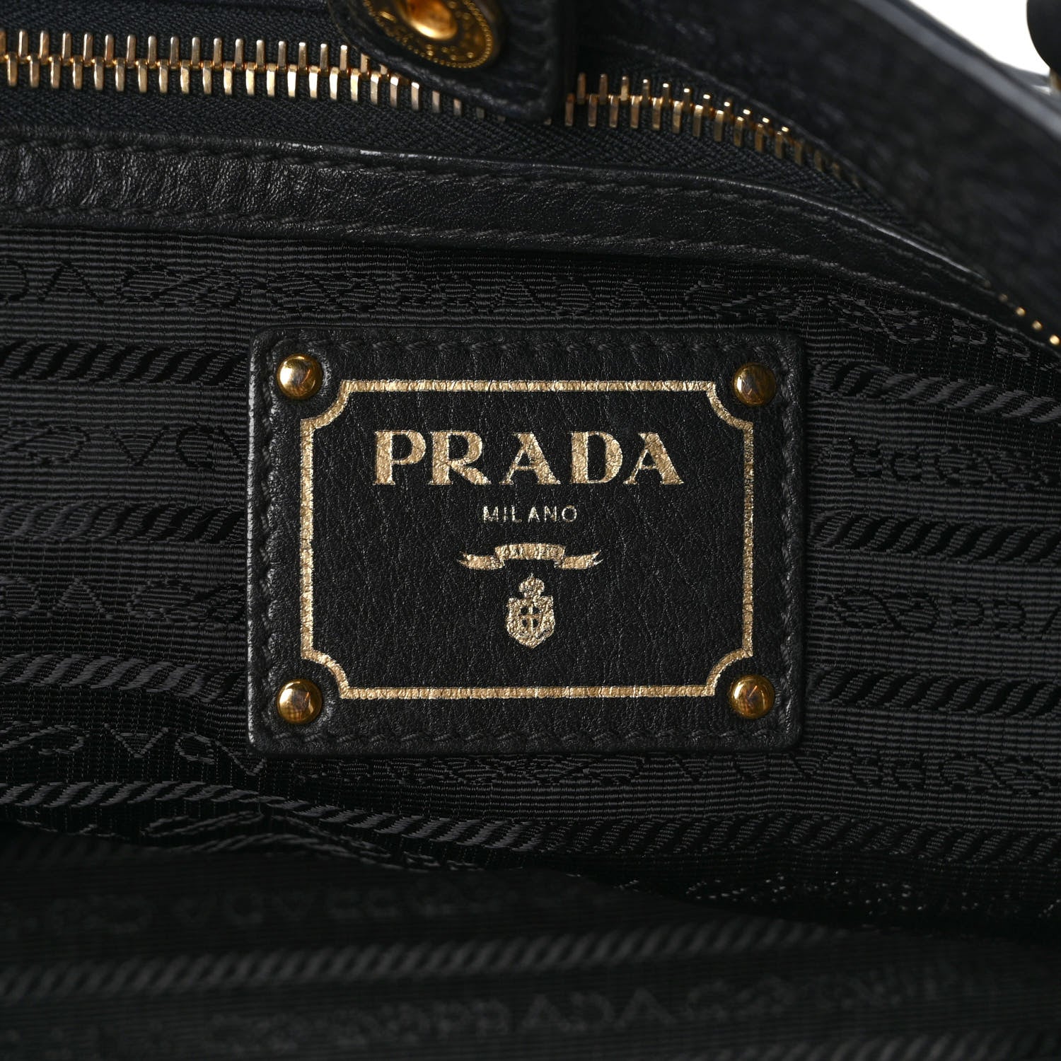 Prada Vitello Daino Tote Black 6 of 10