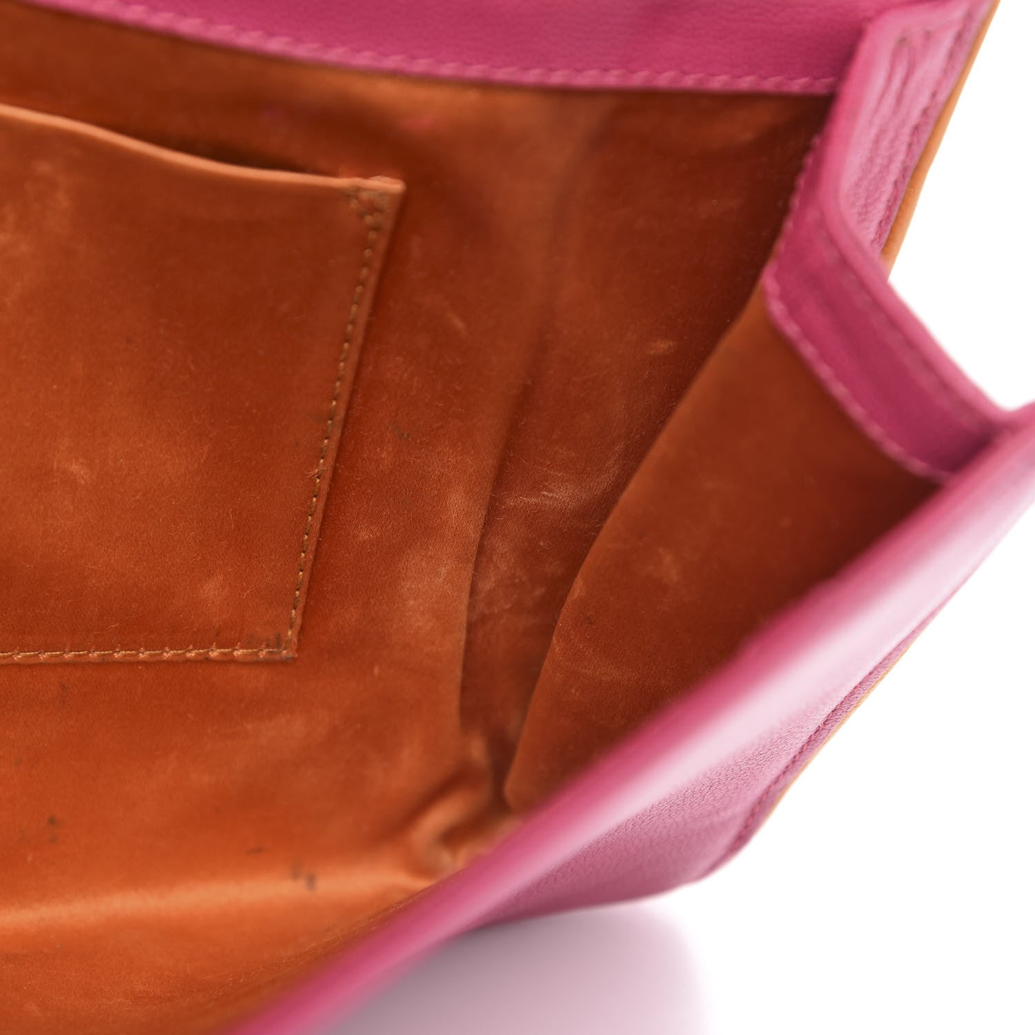 Saint Laurent Goatskin Colorblock Belle De Jour Clutch Fuchsia 14 of 15