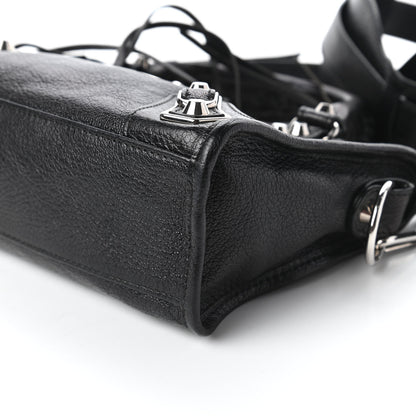 Balenciaga Chevre Silver Metallic Edge Hardware Mini City Black 7 of 10