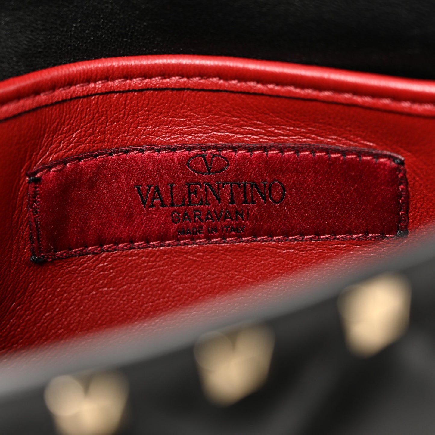 Nappa Small Rockstud Spike Shoulder Bag Black