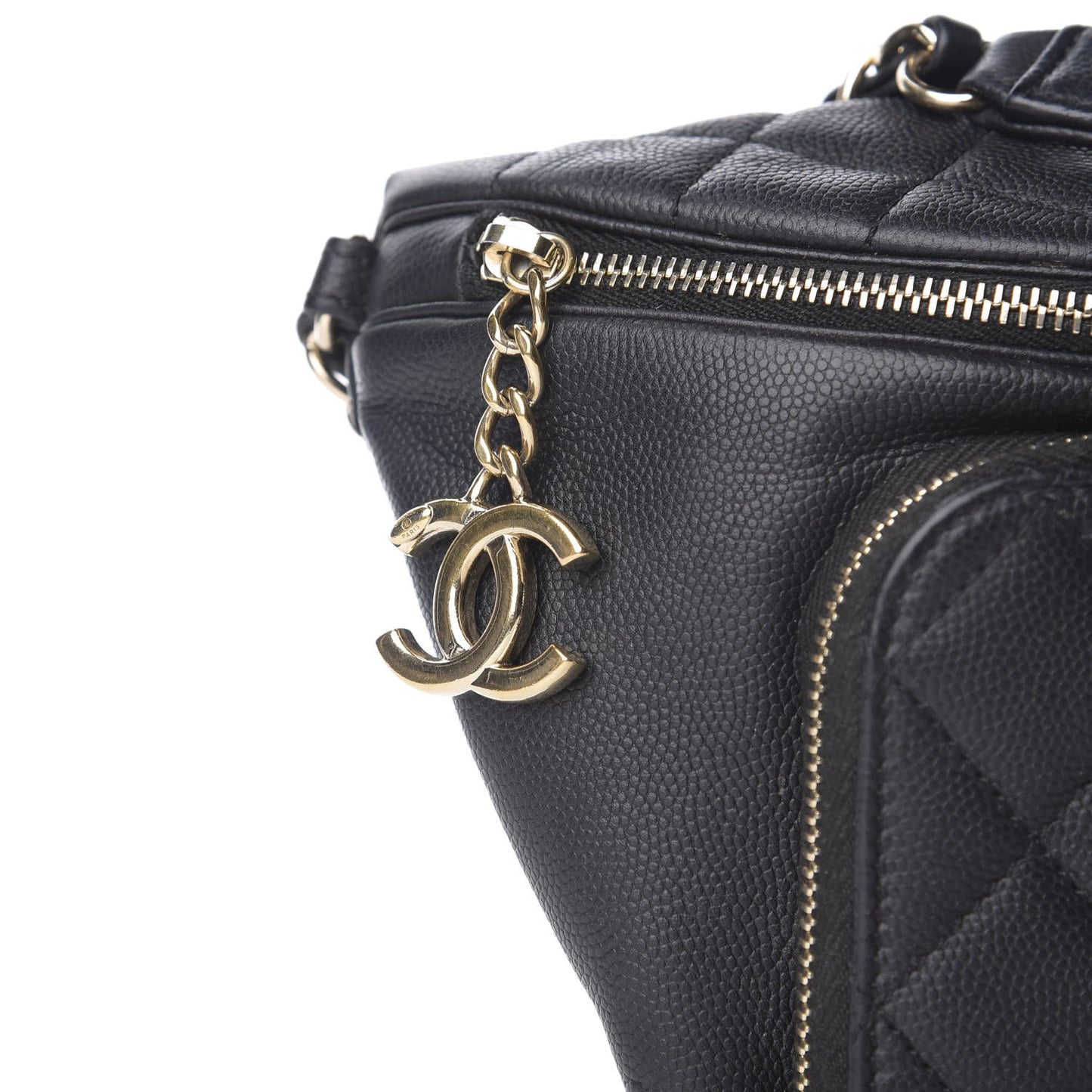 Caviar Quilted Business Affinity Waist Belt Bag Black