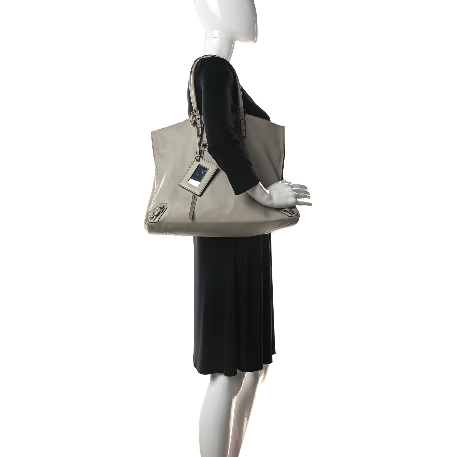 Balenciaga Veau Papier A4 Zip Around Tote Gray 2 of 32