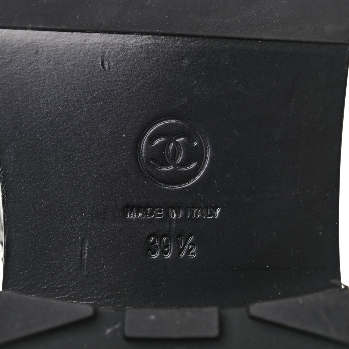 Calfskin Pearl Combat Ankle Boots 39.5 Black