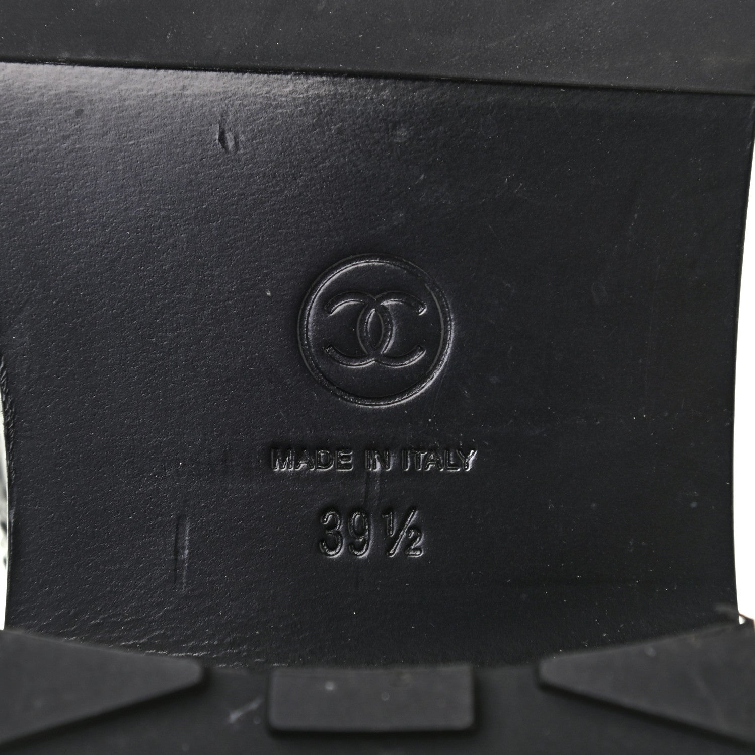 Chanel Calfskin Pearl Combat Ankle Boots 39.5 Black 6 of 7