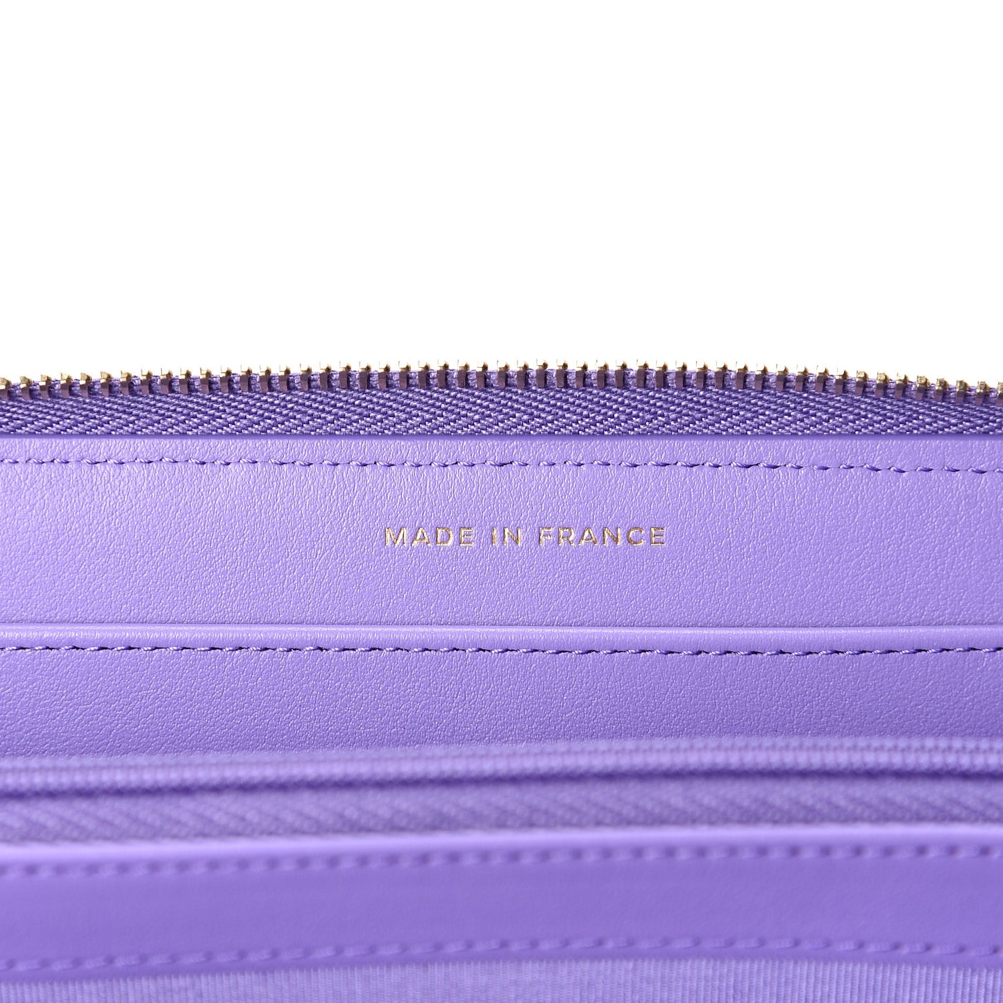Caviar Quilted Large Gusset Zip Around Wallet Purple