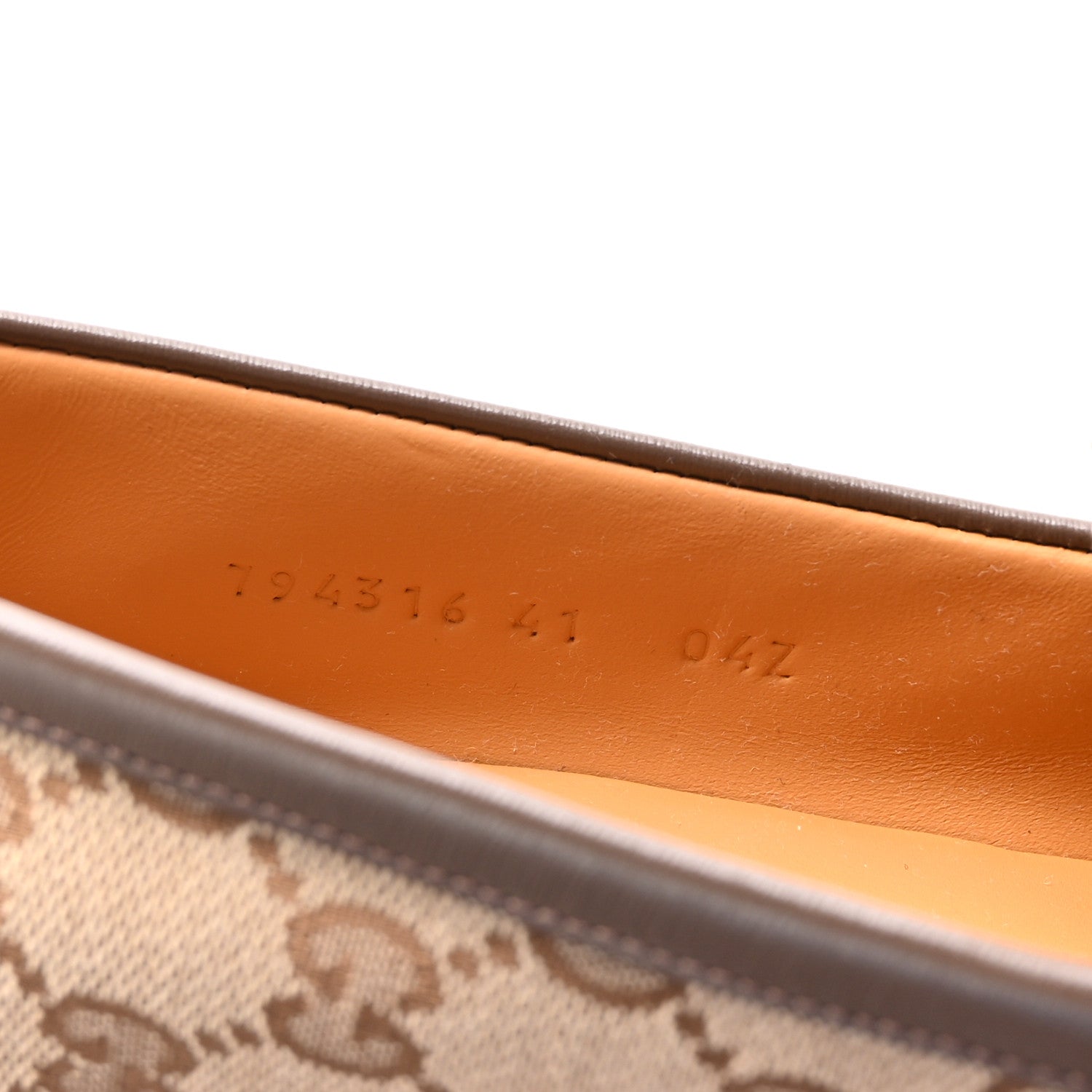 Gucci Monogram Horsebit Calfskin Womens Horsebit Wedge Platform Loafers 41 Beige Ebony 9 of 10