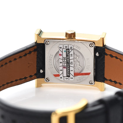 Hermes Stainless Steel Epsom 17.2mm Heure H Hour Quartz Watch Noir 4 of 5