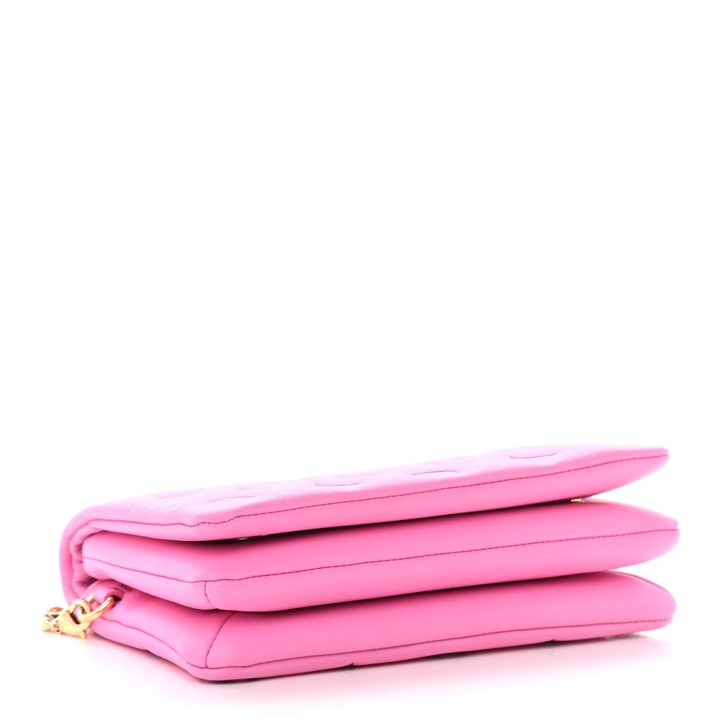 Lambskin Embossed Monogram Vuittamins Pochette Coussin Rose Violet