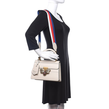Gucci Calfskin Sylvie Web Small Queen Margaret Top Handle Bag White 2 of 11