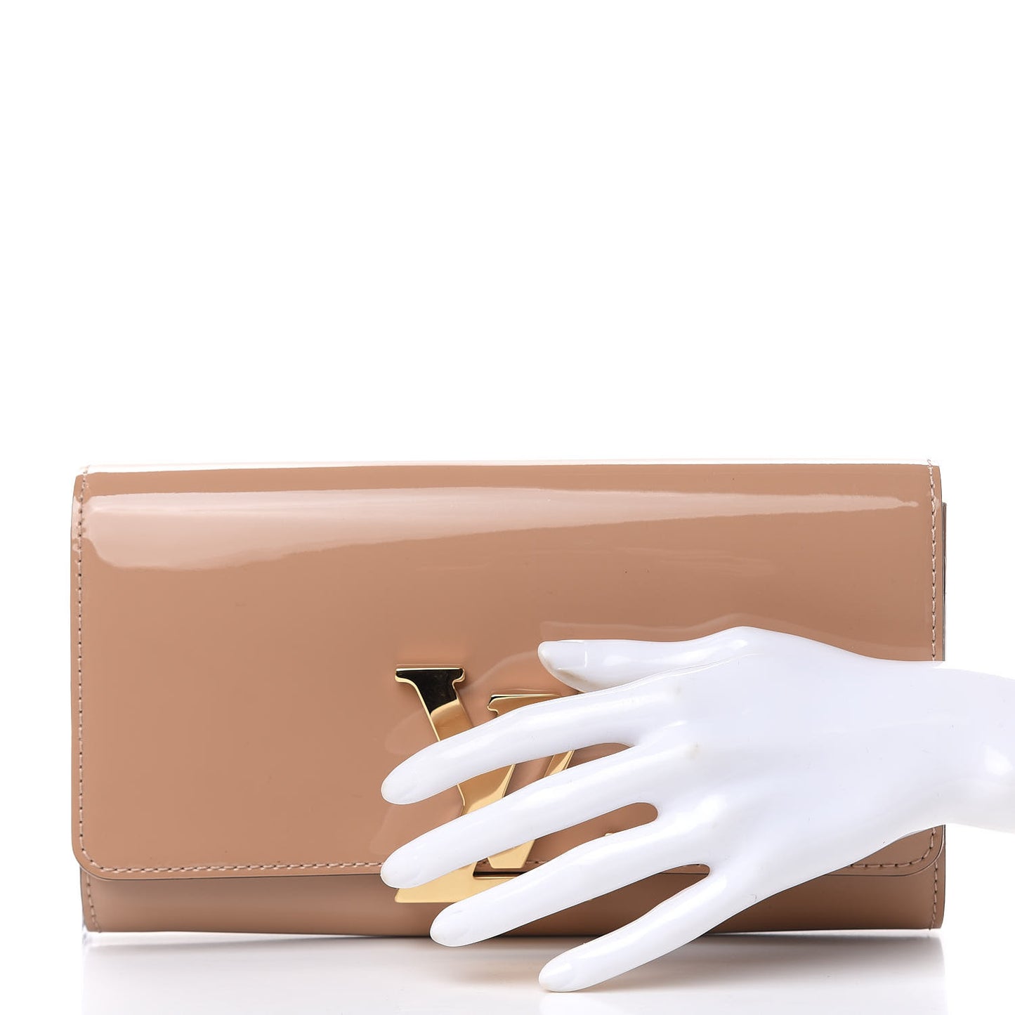 Patent Louise Clutch Nude