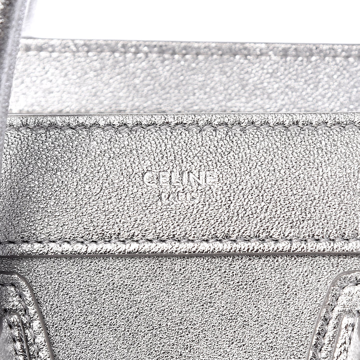 Laminated Lambskin Nano Luggage Silver
