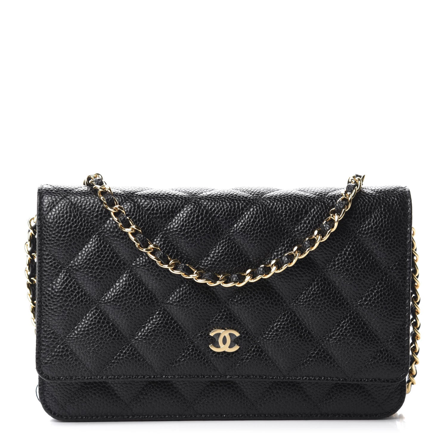 Chanel Caviar Quilted Wallet On Chain WOC Black 1 of 12