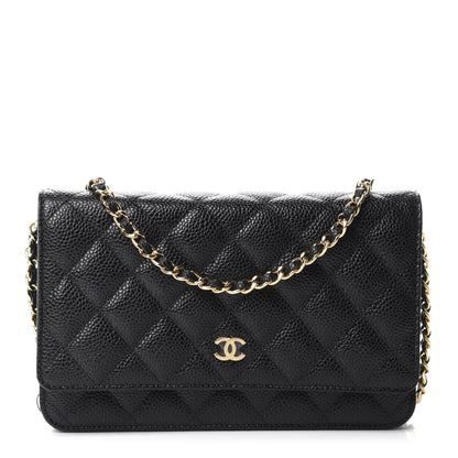 Chanel Caviar Quilted Wallet On Chain WOC Black 1 of 12