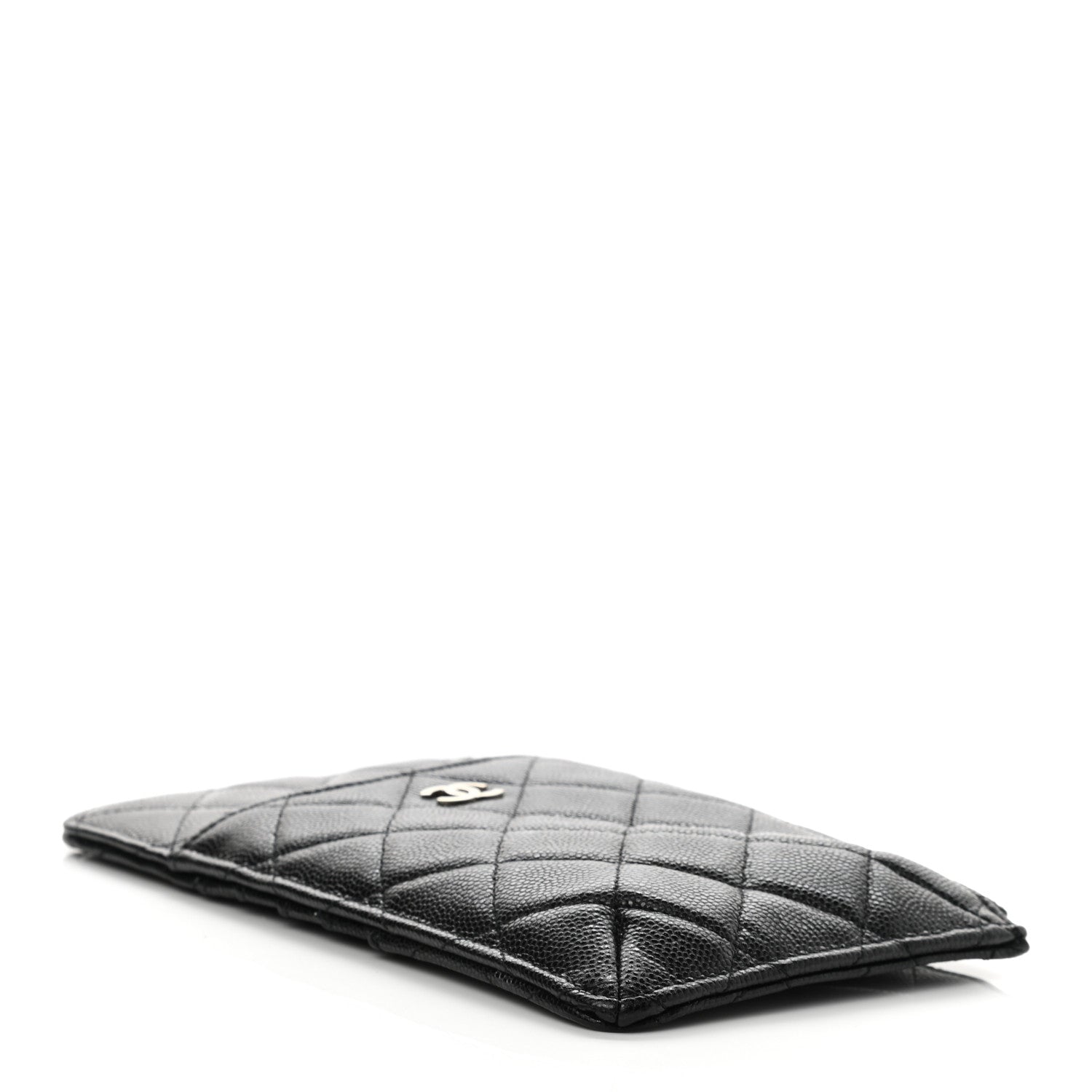 Chanel Caviar Quilted Classic Flat Wallet Pouch Black 4 of 8