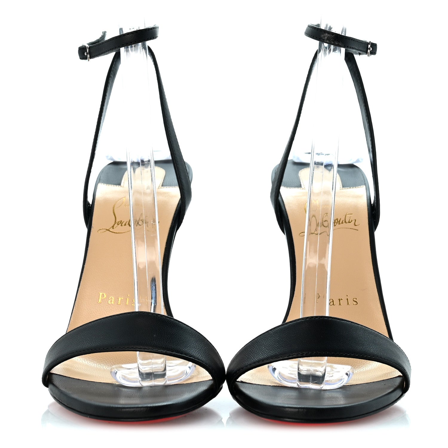 Christian Louboutin Nappa Loubi Girl 100 Sandals  38 Black 3 of 9