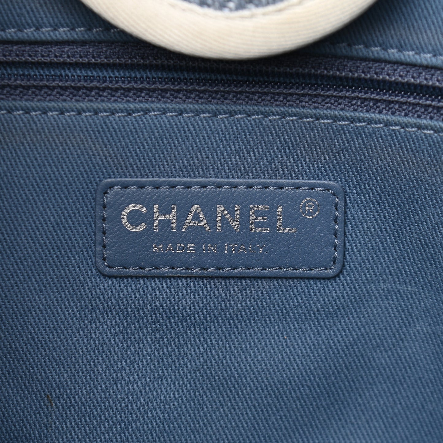 Canvas Medium Deauville Tote Denim Blue