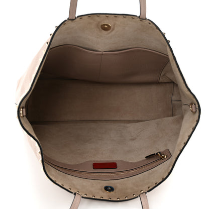 Valentino Garavani Grained Calfskin Rockstud Shoulder Tote Poudre 5 of 11
