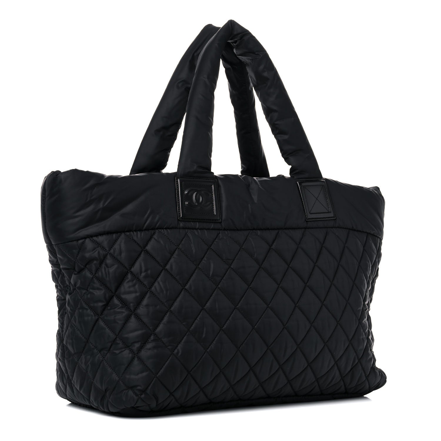 Chanel Nylon Quilted Large Coco Cocoon Tote Black 3 of 9