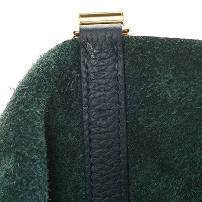 Hermes Taurillon Clemence Picotin Lock 18 PM Vert Cypress 7 of 15