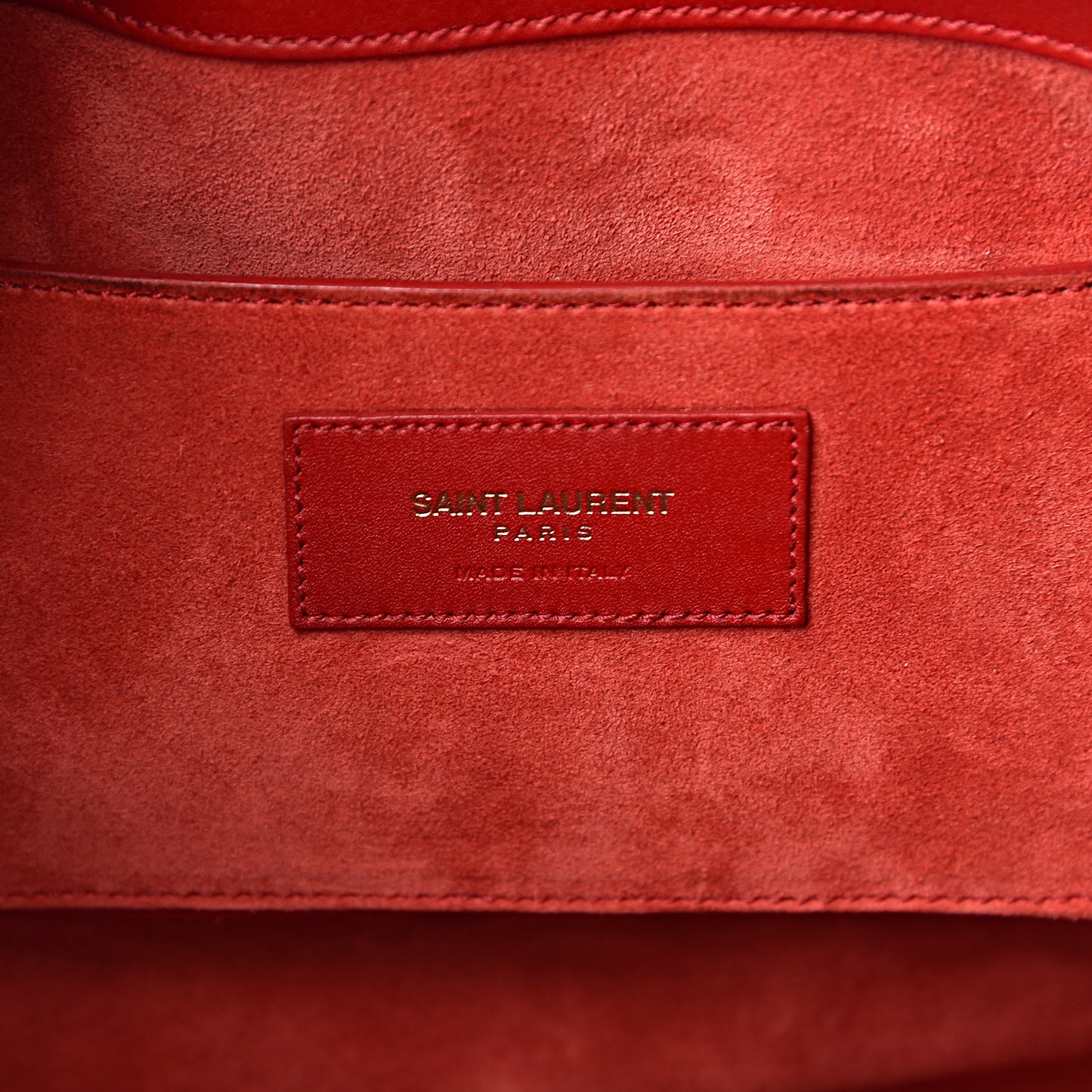 Calfskin Large Emmanuelle Bucket Bag Lipstick Red