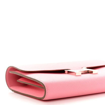 Hermes Epsom Constance Long Wallet Rose Confetti 7 of 9