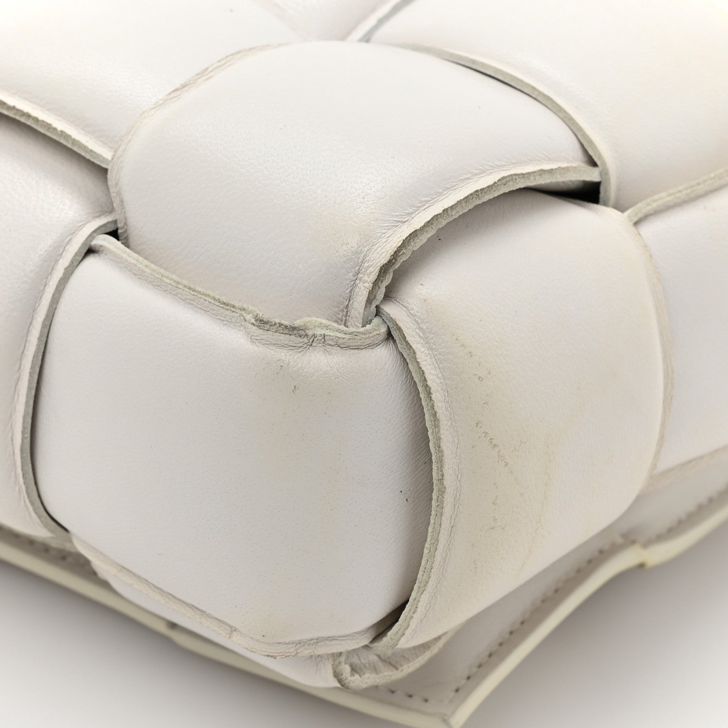 Bottega Veneta Paper Calfskin Maxi Intreccio Padded Cassette Crossbody Bag White 13 of 13