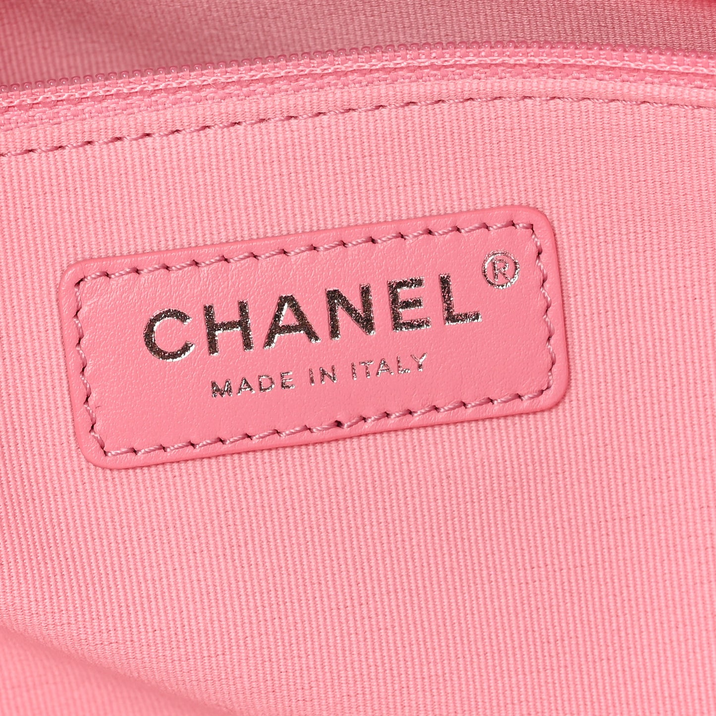 Canvas Calfskin Striped Large Deauville Tote Pink Blue