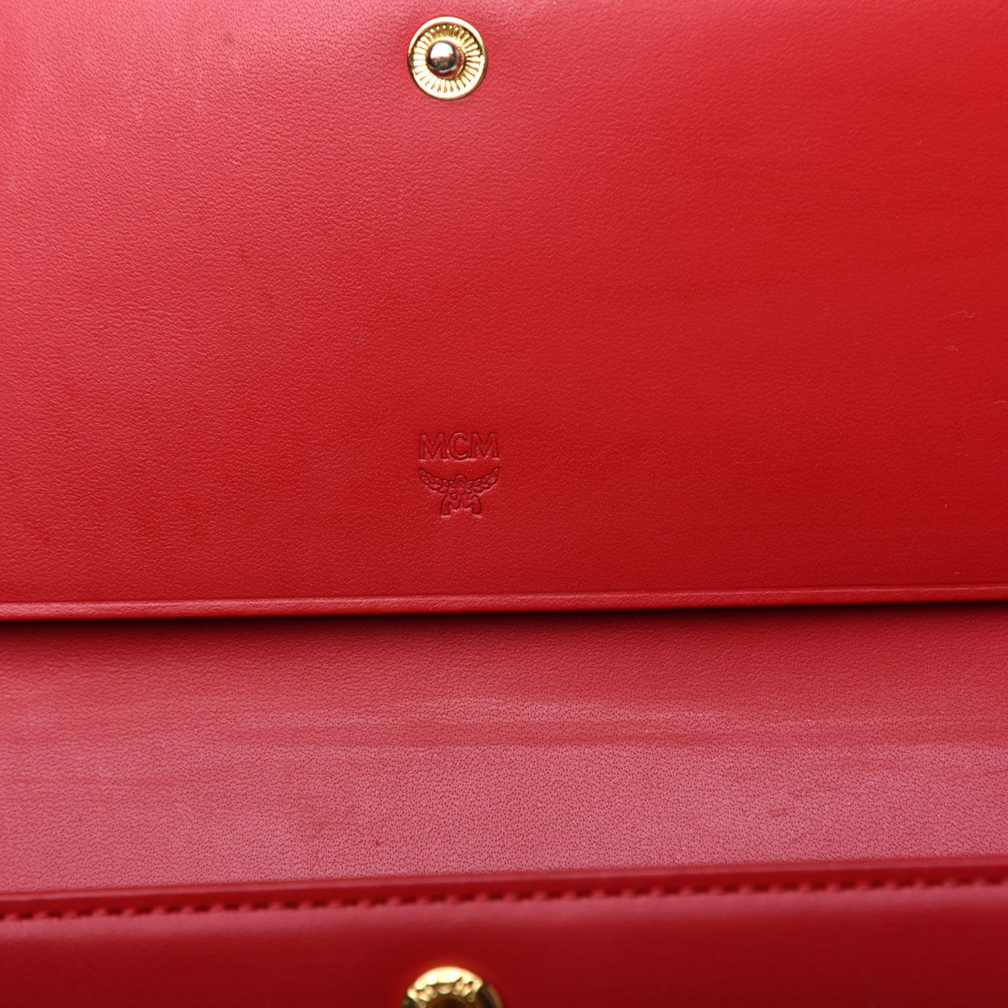 Visetos Large Tri-Fold Flap Wallet Red