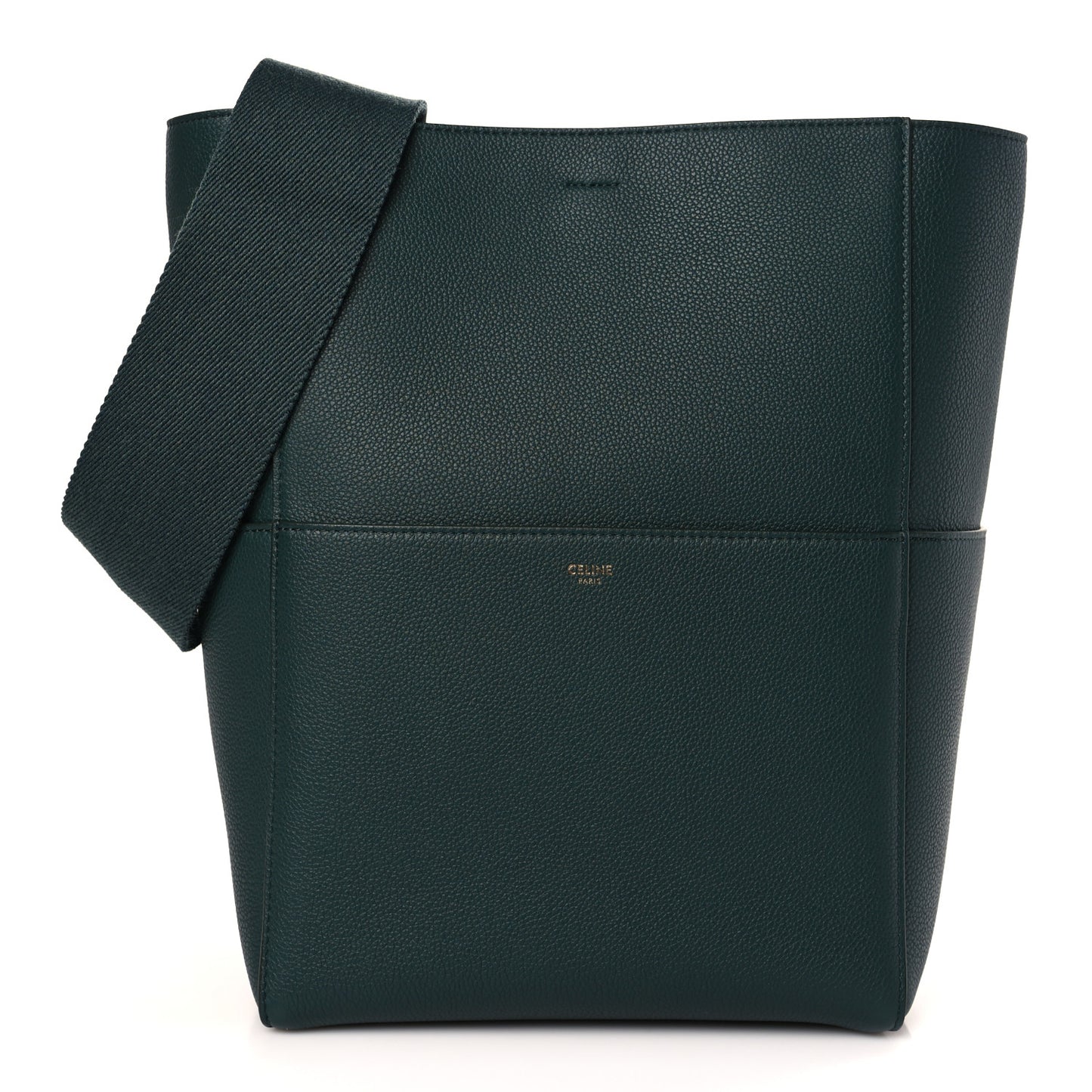 Soft Grained Calfskin Sangle Bucket Bag Amazone