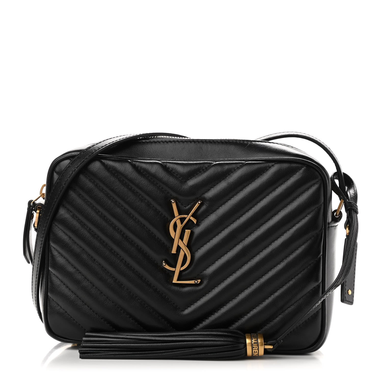 Saint Laurent Calfskin Matelasse Monogram Lou Camera Bag Black 1 of 10