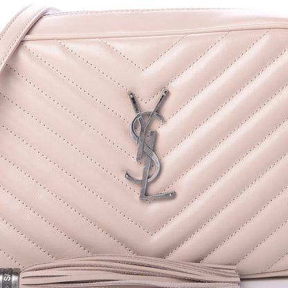 Saint Laurent Calfskin Matelasse Monogram Lou Camera Bag Marble Pink 8 of 11