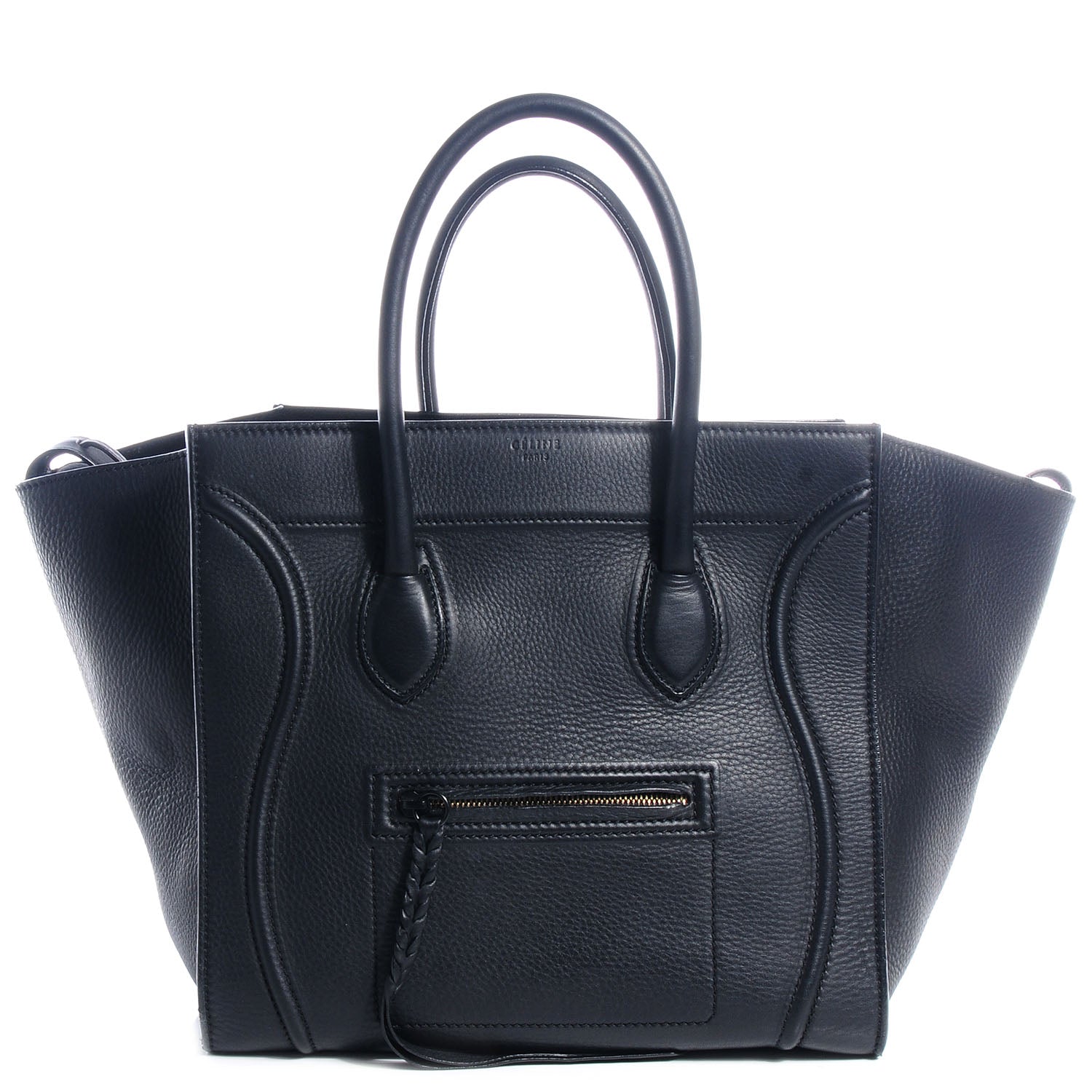 Celine Supple Calfskin Medium Phantom Luggage Black 1 of 9