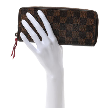 Louis Vuitton Damier Ebene Clemence Wallet Cherry 2 of 10