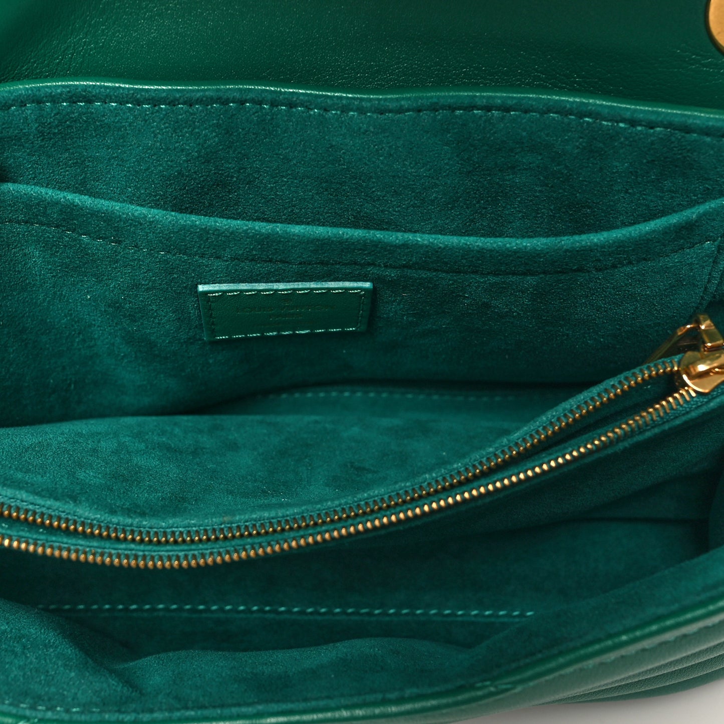 Calfskin New Wave Chain Bag MM NM Emerald