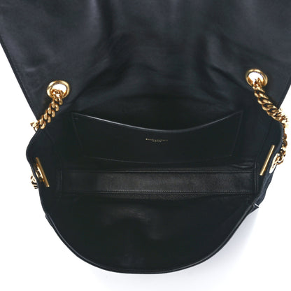 Saint Laurent Smooth Calfskin Suede Medium Reversible Monogram Kate Satchel Black 9 of 20