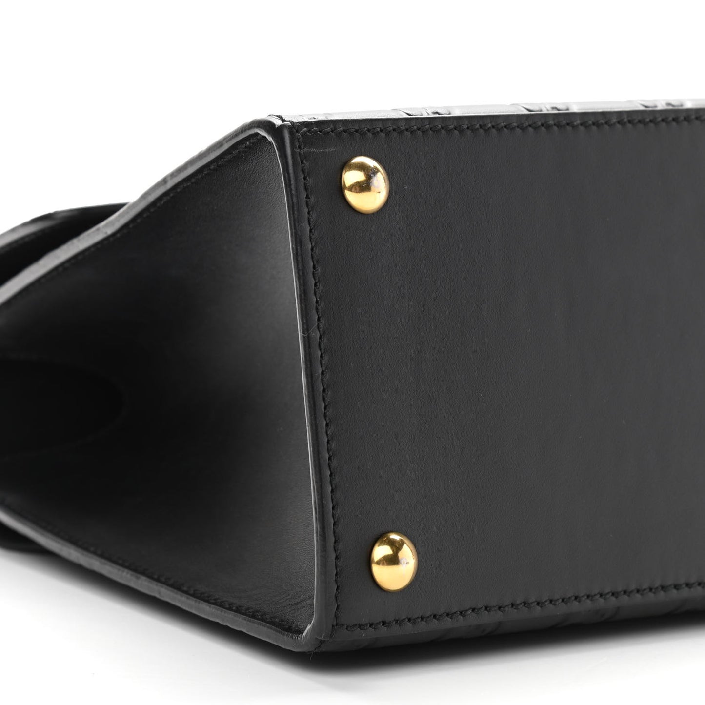 Guccissima Signature Small Padlock Top Handle Bag Black
