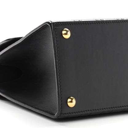 Gucci Guccissima Signature Small Padlock Top Handle Bag Black 9 of 10