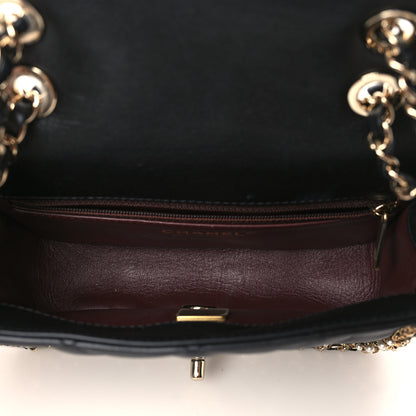 Chanel Lambskin Quilted Pearl Edge Mini Rectangular Flap Bag Black 5 of 9