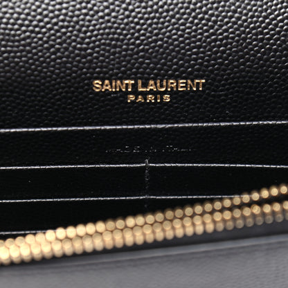 Saint Laurent Grain De Poudre Classic Monogram Kate Tassel Chain Wallet Black 7 of 10