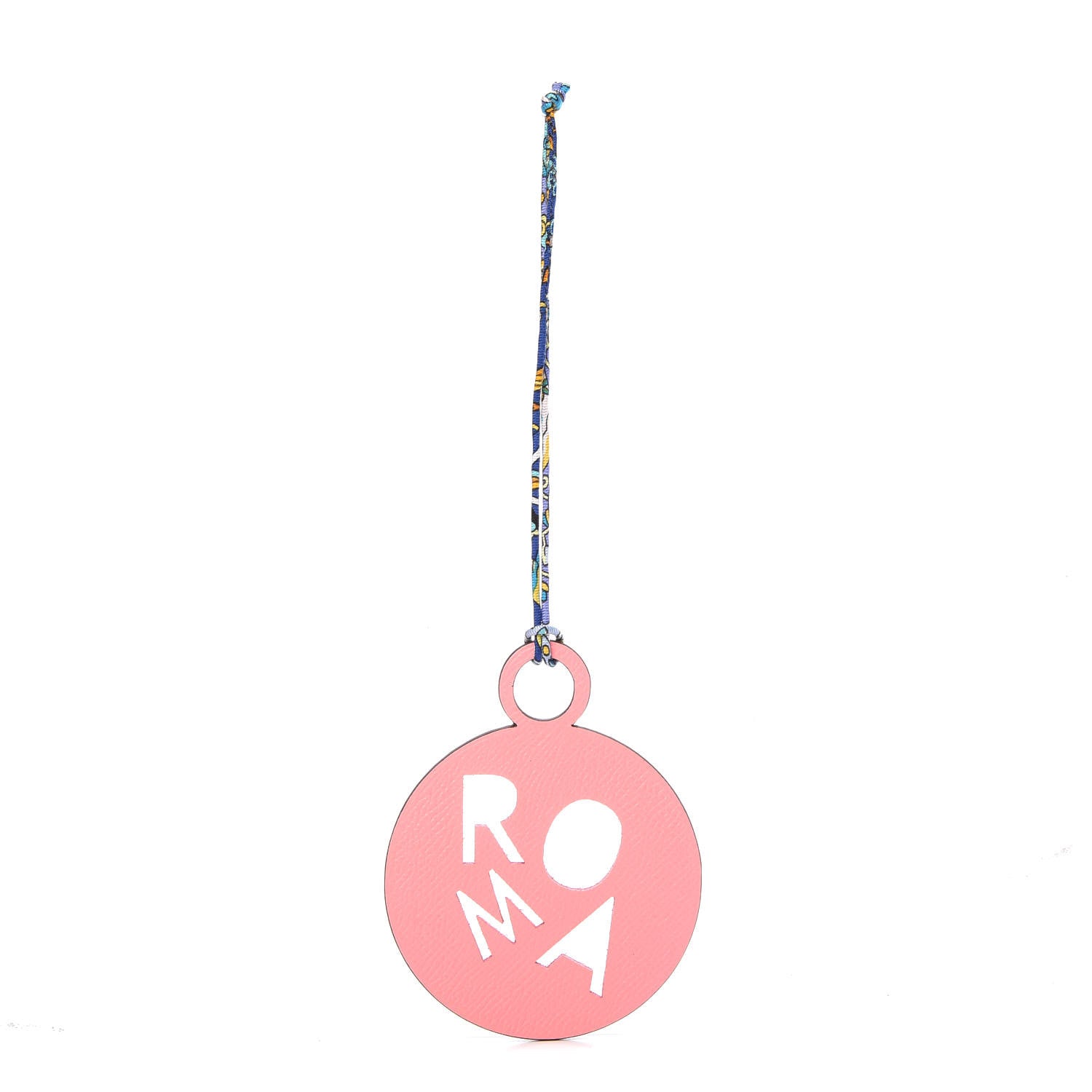 Hermes Togo Epsom Petit H Roma Bag Charm Rouge Grenat Rose Confetti 1 of 4