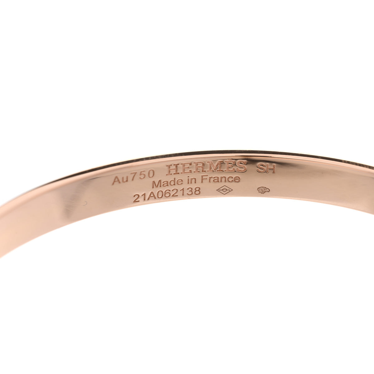 Hermes 18K Rose Gold Diamond PM Kelly Bracelet SH 3 of 3