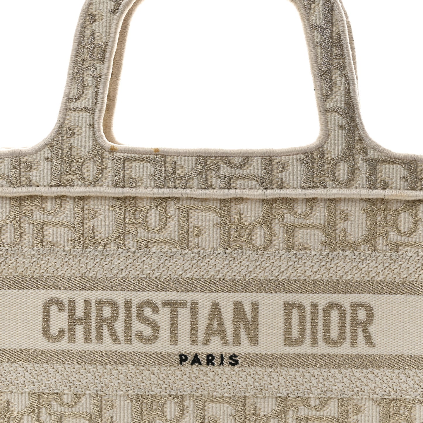 Oblique Mini Book Tote Gold Multicolor