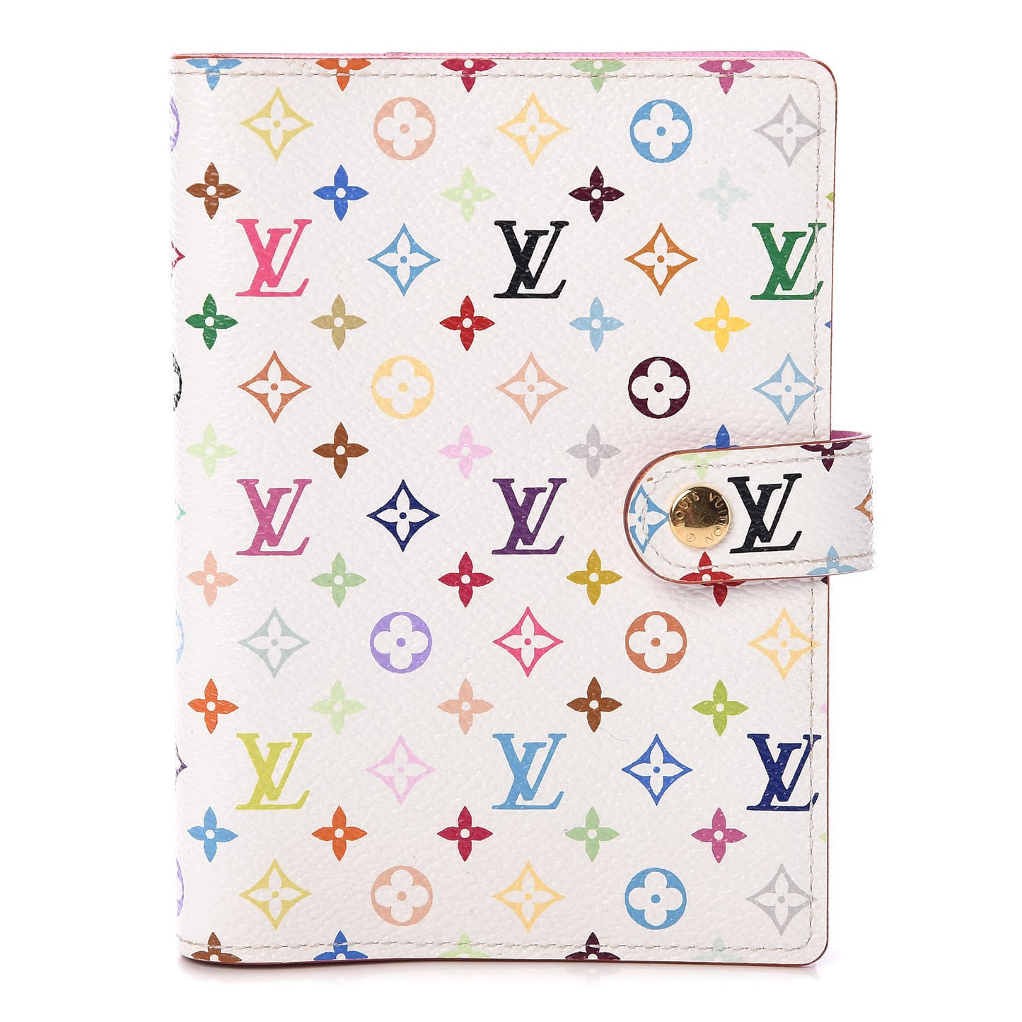 Monogram Multicolor Small Ring Agenda Cover White Litchi