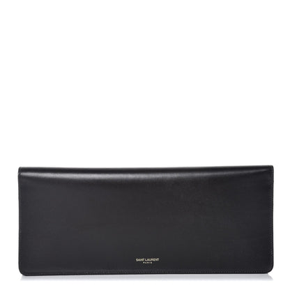 Saint Laurent Veau Leather Suede Travel Wallet Black 1 of 7