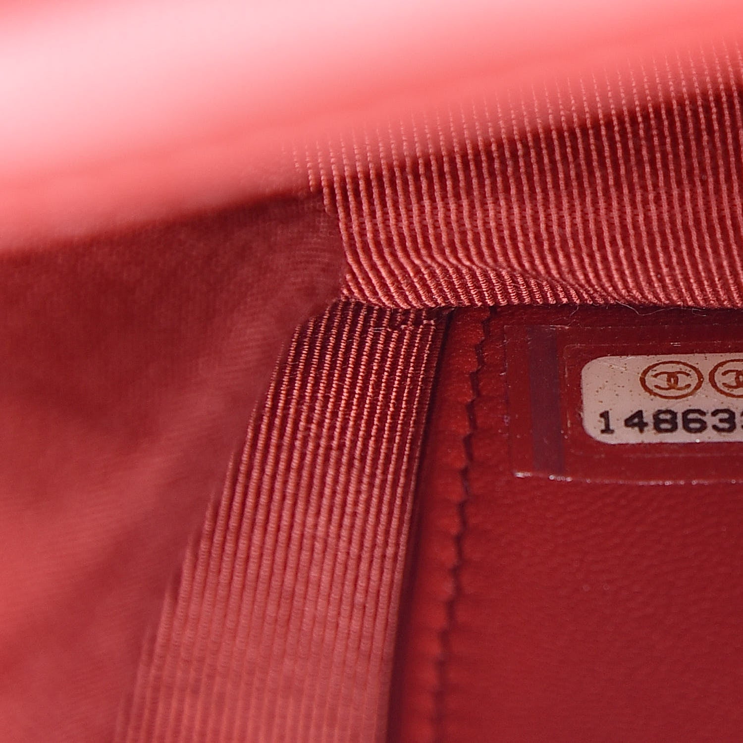 Chanel Lambskin Quilted Wallet On Chain WOC Red 8 of 12